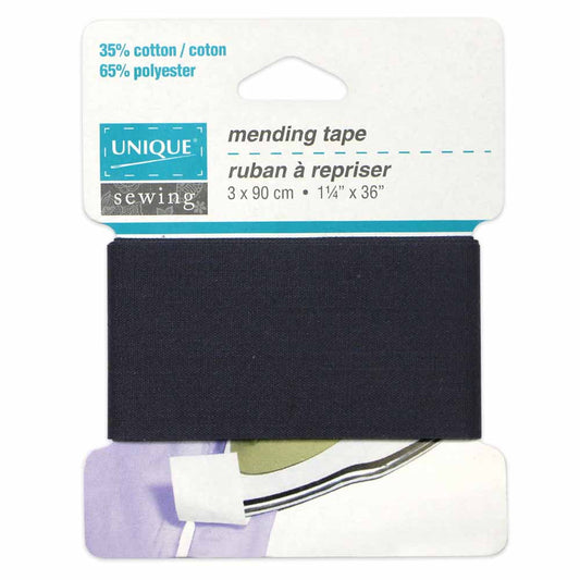 UNIQUE SEWING Mending Tape — Navy, 3.2 cm × 0.9 m (1¼″ × 36″)