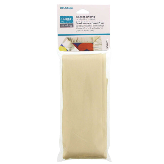 UNIQUE SEWING Blanket Binding — Yellow, 10 cm × 4.1 m (Satin Polyester)