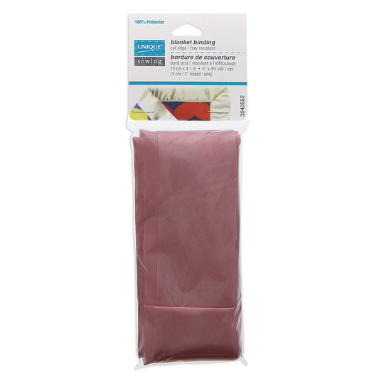 UNIQUE SEWING Blanket Binding — Rose, 10 cm × 4.1 m (Satin Polyester)