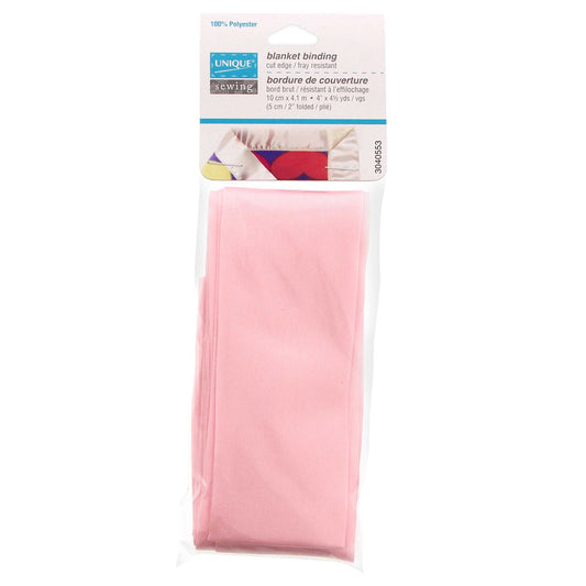 UNIQUE SEWING Satin Blanket Binding — 10 cm × 4.1 m, Pink