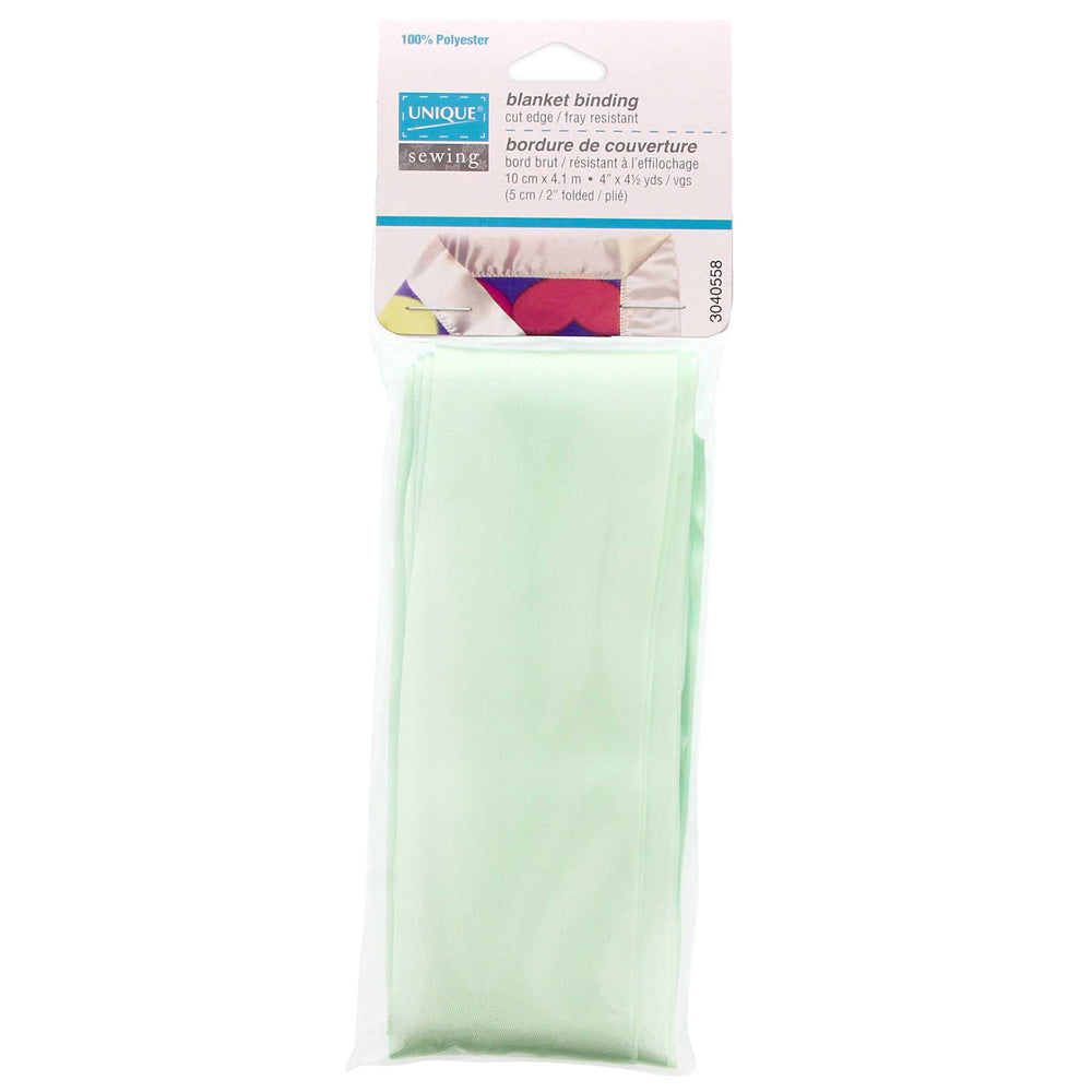 UNIQUE SEWING Blanket Binding — Moss Green, 10 cm × 4.1 m (Satin Polyester)