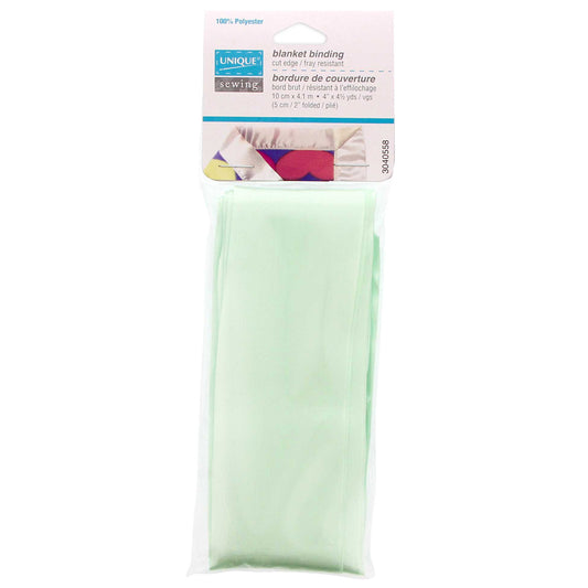 UNIQUE SEWING Blanket Binding — Moss Green, 10 cm × 4.1 m (Satin Polyester)