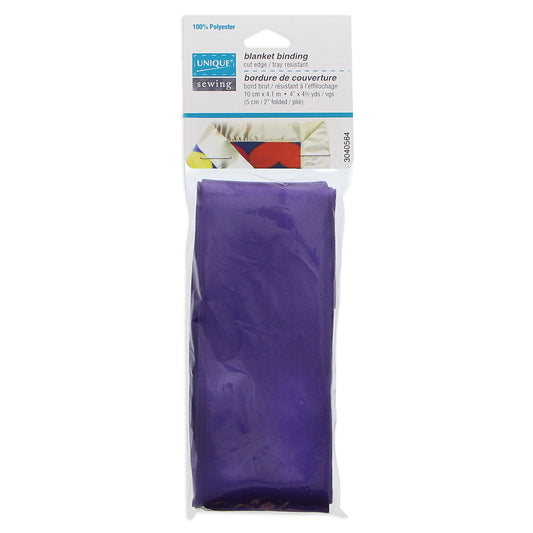 UNIQUE SEWING Satin Blanket Binding, 10 cm x 4.1 m – Purple