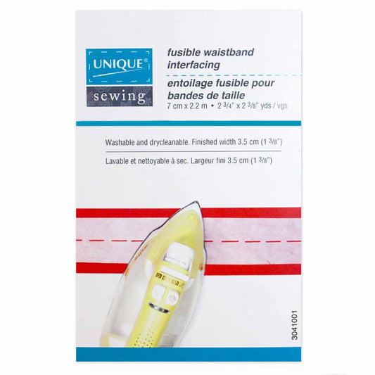 UNIQUE Fusible Waistband Interfacing – 7 cm × 2.2 m (2 3/4 in × 2 1/2 yd)