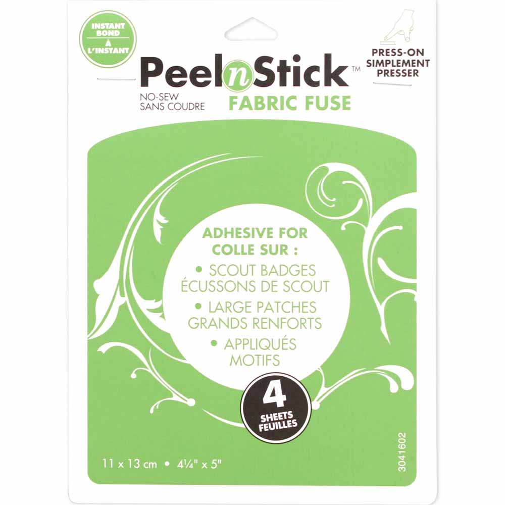 HEATNBOND Fabric Fuse PeelnStick Sheets 10.8 x 12.7 cm 4 Pack