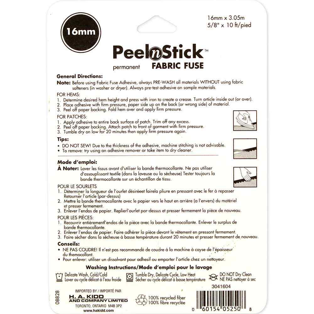 HEATNBOND Fabric Fuse PeelnStick Tape 16 mm x 3 m