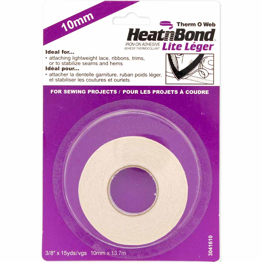 HEATNBOND Lite Sewable Iron-On Adhesive Tape 10 mm × 13.7 m