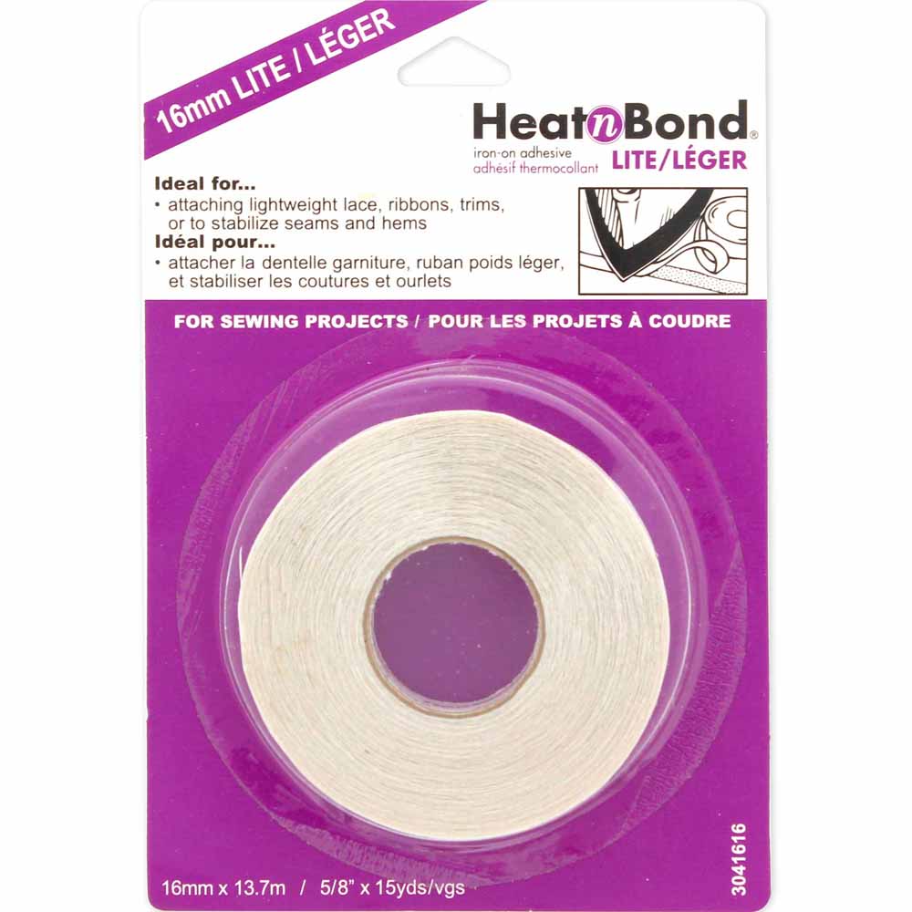 HEATNBOND Lite Sewable Iron-On Adhesive Tape 16 mm × 13.7 m