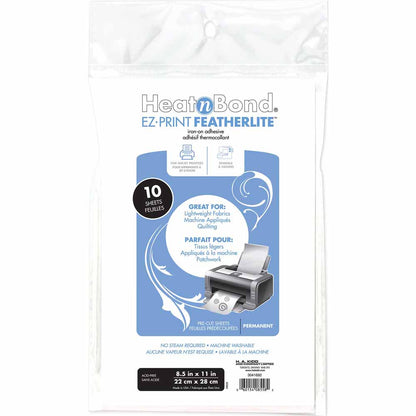 HEATNBOND EZ-Print FeatherLite Sheets 8.5 × 11 in 10-Pack