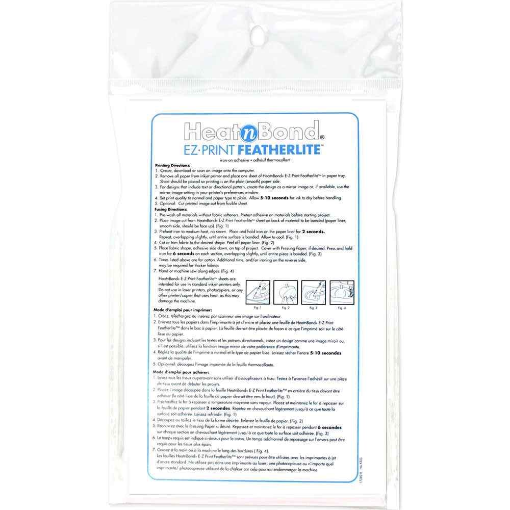 HEATNBOND EZ-Print FeatherLite Sheets 8.5 × 11 in 10-Pack