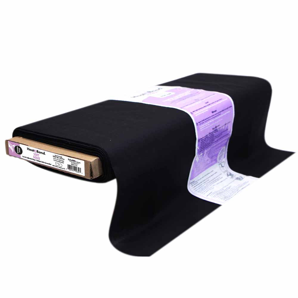 HEATNBOND Soft Woven Fusible Interfacing Black 22" × 25 yd 100% Cotton
