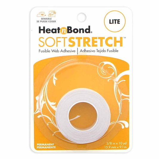 HEATNBOND Soft Stretch Lite Sewable Iron-On Adhesive Tape 5/8 in × 10 yd