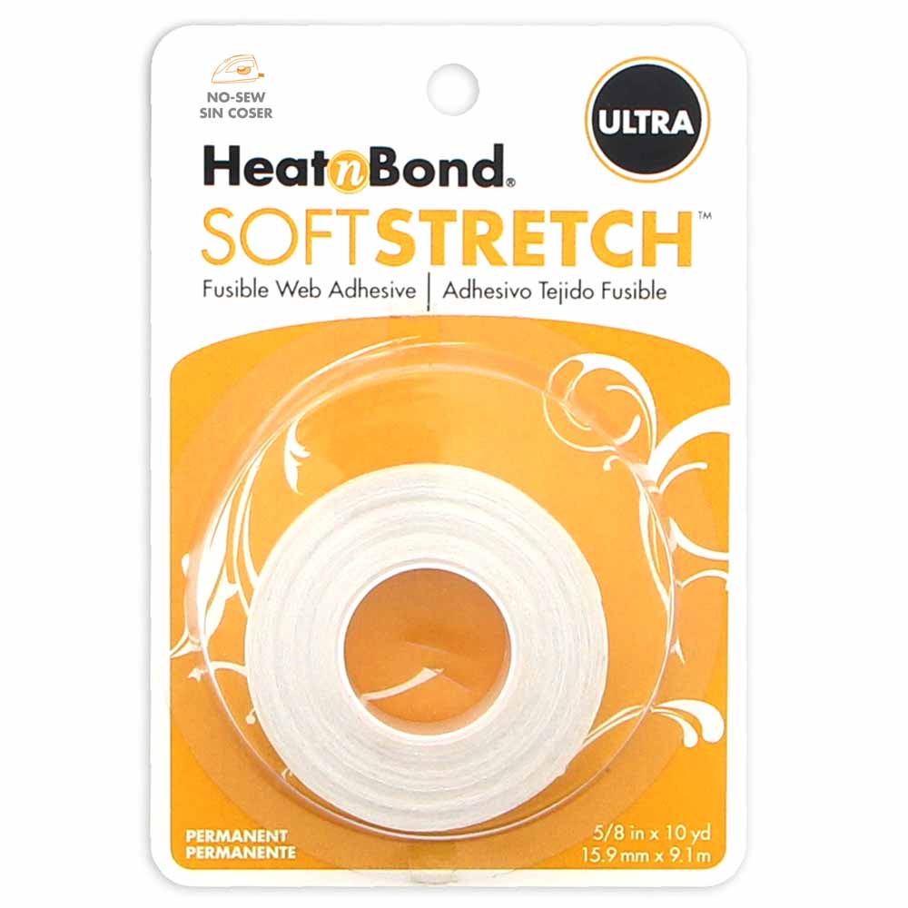 HEATNBOND Soft Stretch Ultra No-Sew Iron-On Adhesive Tape 5/8 in × 10 yd