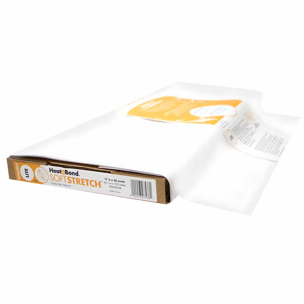 HEATNBOND Soft Stretch Lite Sewable Adhesive Bolt 17 in × 20 yd