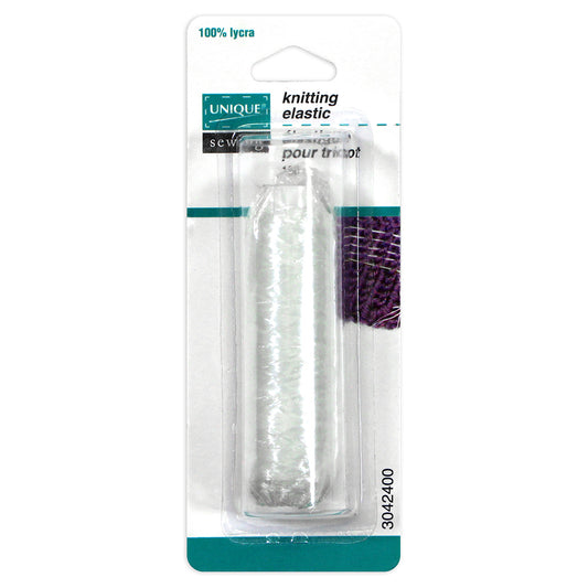 UNIQUE SEWING Knitting‑In Elastic — 200 m, White