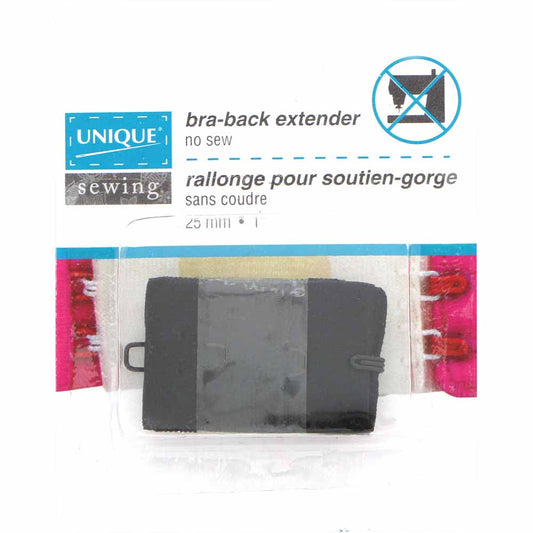 UNIQUE SEWING Bra-Back Extender – Black – 25 mm (1″)