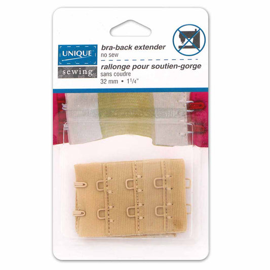 UNIQUE SEWING Bra Back Extender — 32mm — 32mm (1 1/4") — Beige