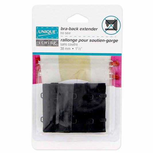 UNIQUE SEWING Bra-Back Extender – Black – 38 mm (1½″)