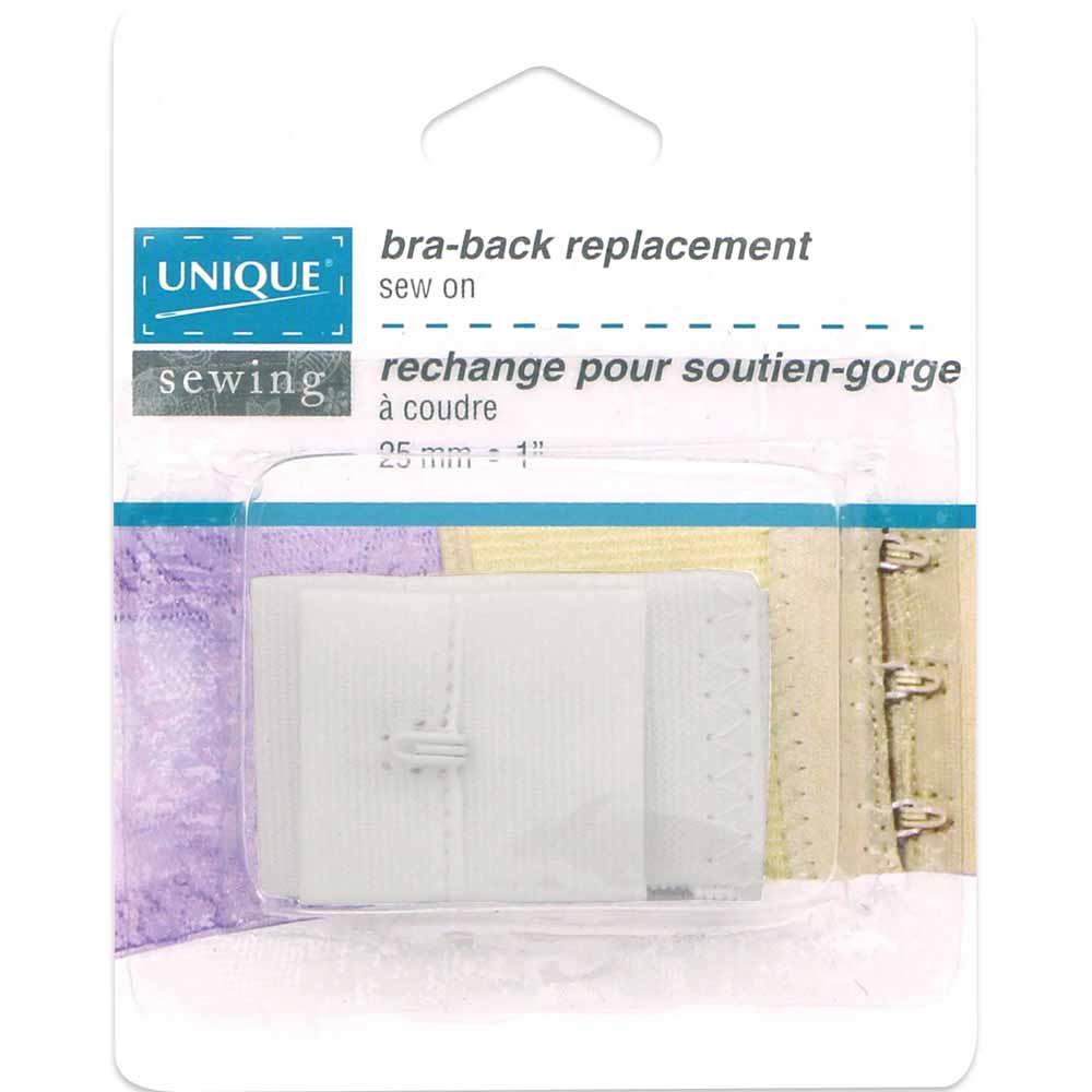 UNIQUE SEWING Bra‑Back — White, 25 mm (1″)