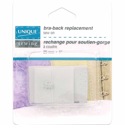 UNIQUE SEWING Bra‑Back — White, 25 mm (1″)