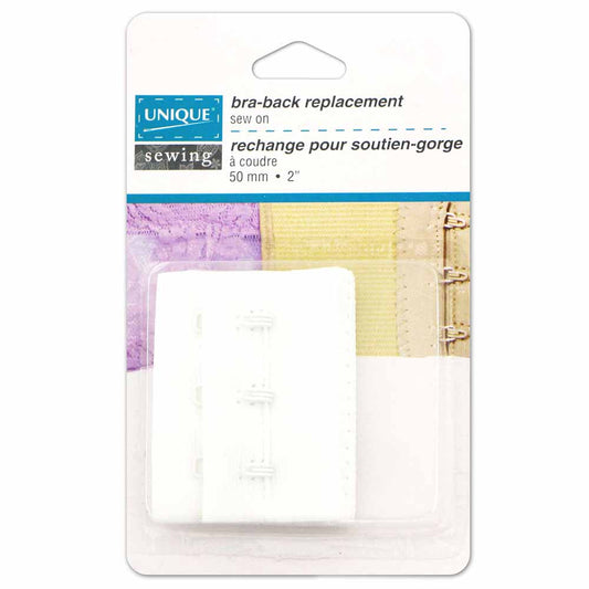 UNIQUE SEWING Bra‑Back — White, 50 mm (2″)