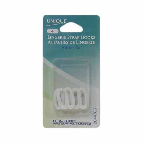 UNIQUE SEWING Strap Hooks – White – 14 mm (1/2") – 4 pcs