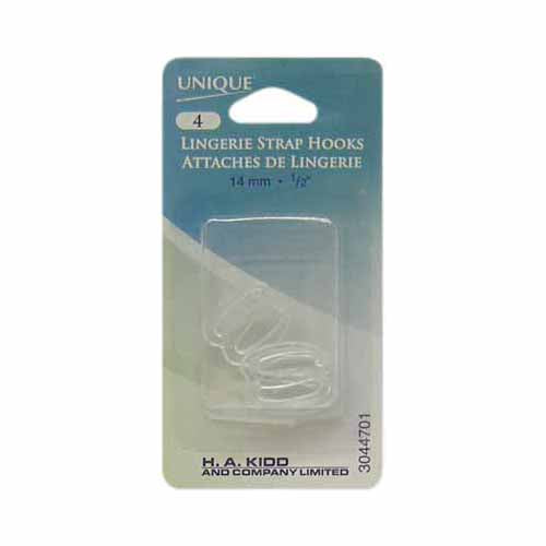 UNIQUE SEWING Strap Hooks – Clear – 14 mm (1/2") – 4 pcs