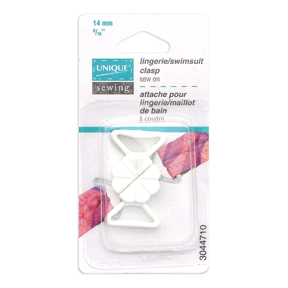UNIQUE Bra Clasp 14 mm White
