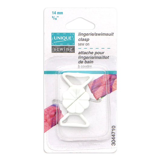 UNIQUE Bra Clasp 14 mm White