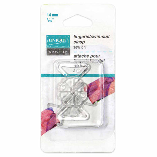UNIQUE SEWING Bra Clasp – Clear – 14 mm (½")