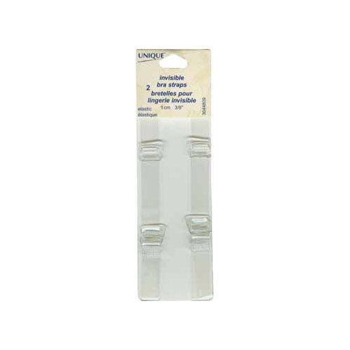 UNIQUE SEWING Invisible Elastic Bra Straps — Clear, 10 mm, 2 pcs