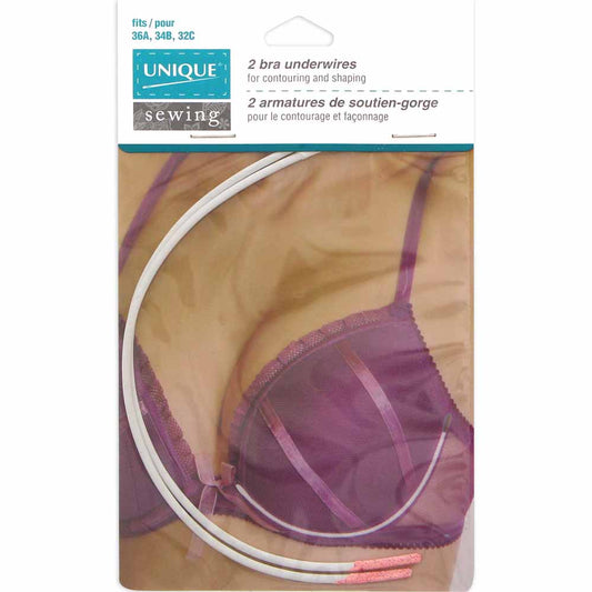 UNIQUE SEWING Bra Underwires — Sizes 36A/34B/32C, 2 Pack