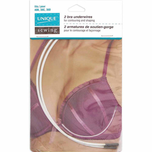 UNIQUE SEWING Bra Underwires — Sizes 40B/38C/36D, 2 Pack