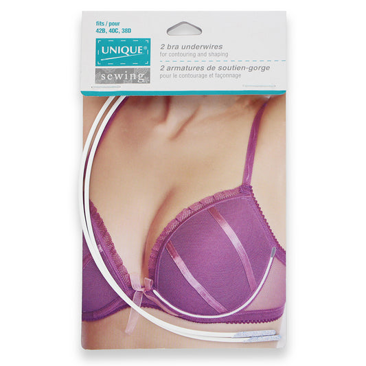 UNIQUE SEWING Bra Underwires — Sizes 42B/40C/38D, 2 Pack
