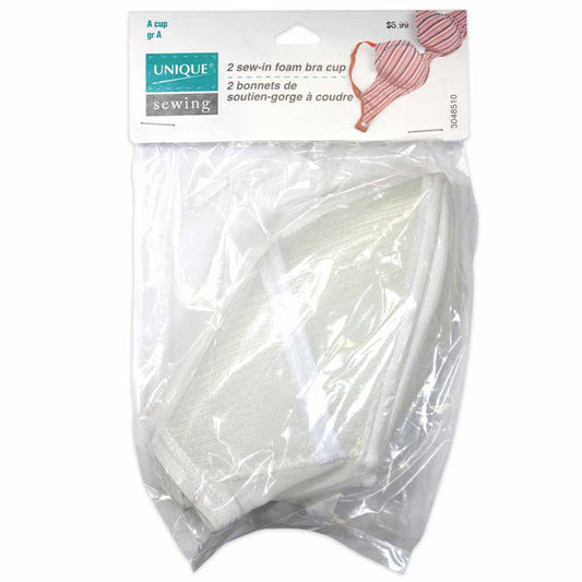 UNIQUE Foam Bra Cups – Size A – 2 Pack