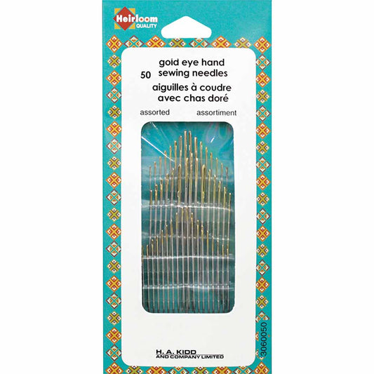 HEIRLOOM Gold‑Eye Hand Sewing Needles – Assorted