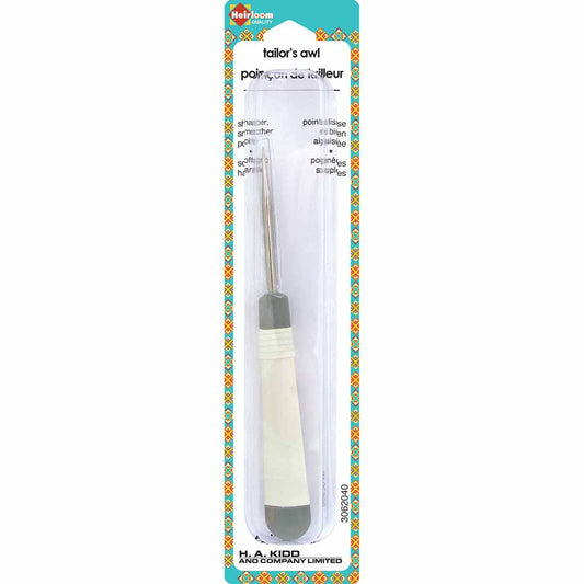 HEIRLOOM Tailor's Awl — Ergonomic Grip — Grey and Cream