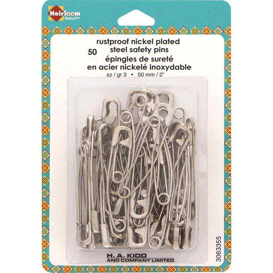 HEIRLOOM Curved Basting Pins – Size 3 (2") | 50 Pack
