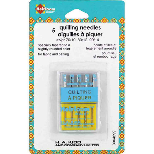 HEIRLOOM Machine Quilting Needles — Assorted Sizes
