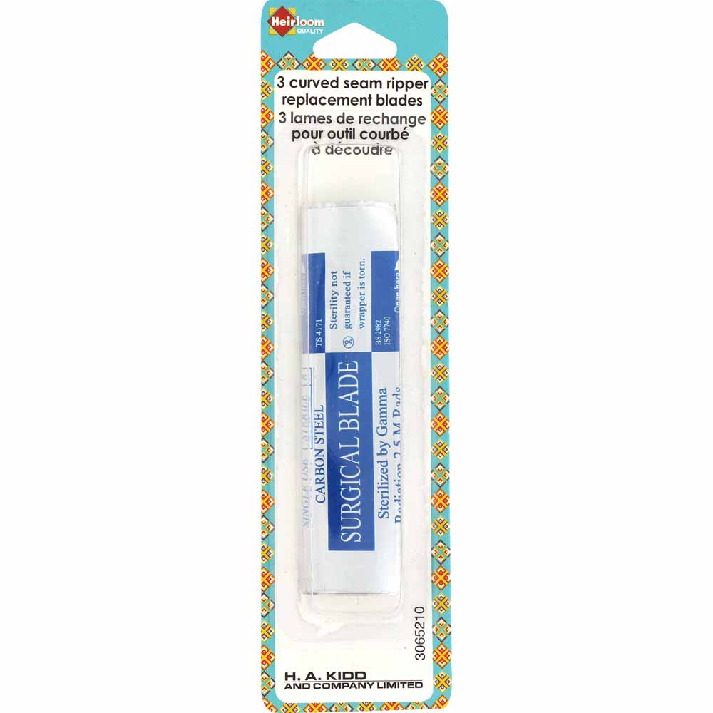 HEIRLOOM Seam Ripper Replacement Blades — 3‑Pack (for 3065200)
