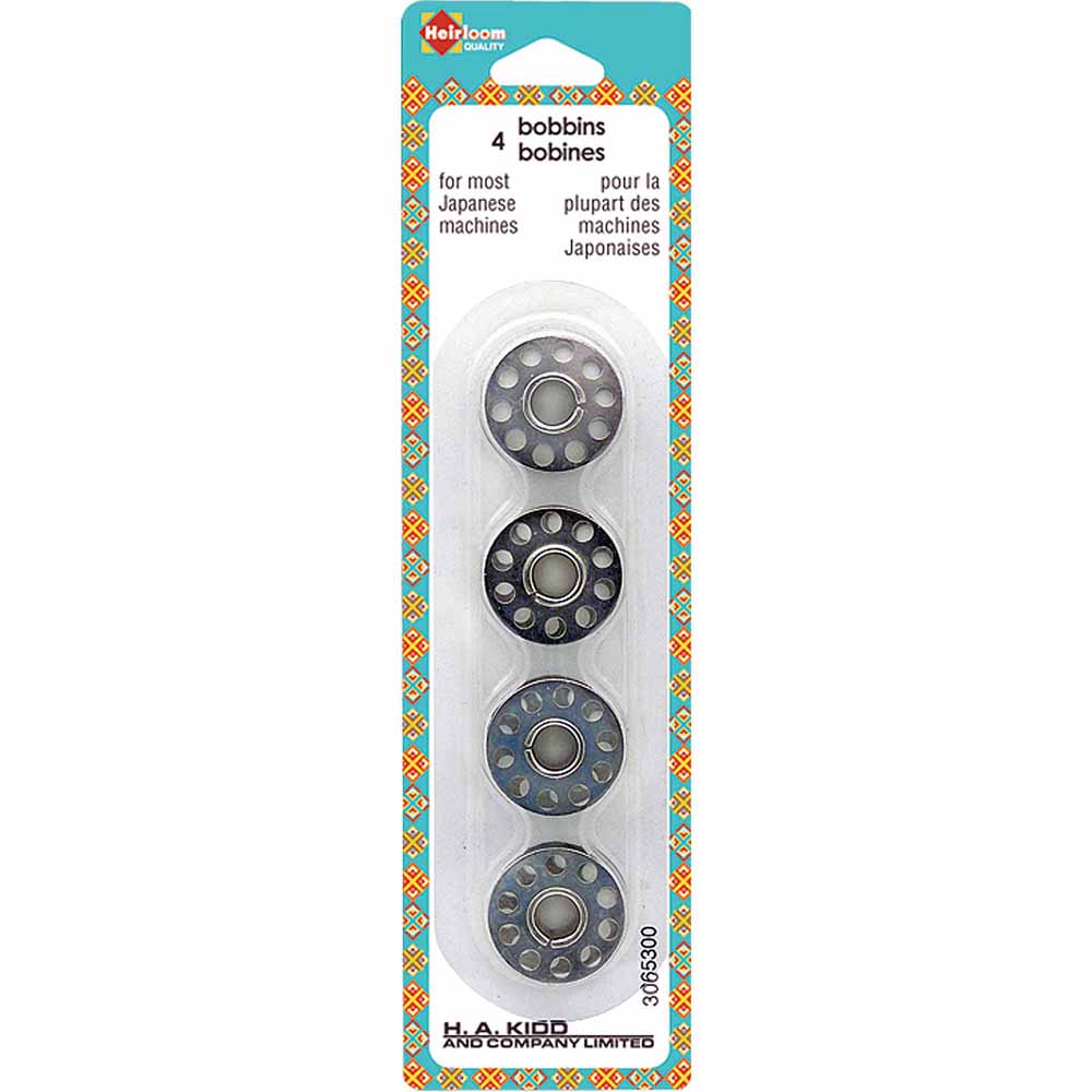 HEIRLOOM 10‑Hole Metal Bobbins – 4 pcs