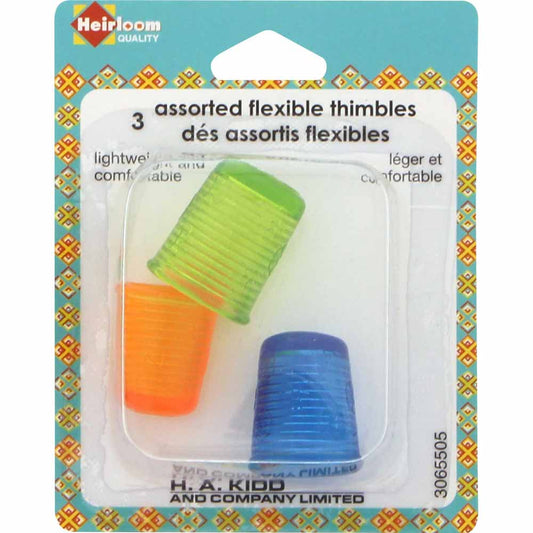 HEIRLOOM Flexible Thimbles – Assorted Sizes (Set of 3)
