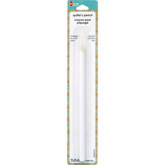 HEIRLOOM Quilters’ Pencil – White (Water‑soluble)