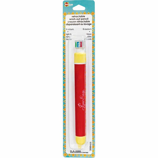 HEIRLOOM 6‑Colour Retractable Washout Pencil