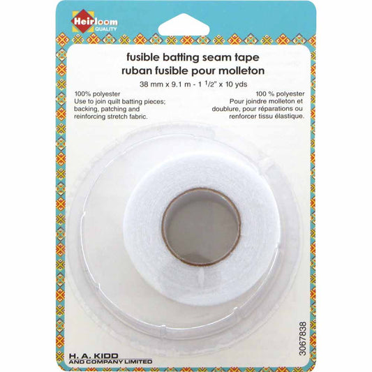 HEIRLOOM Fusible Batting Seam Tape – 38 mm x 9.1 m (1½" x 10 yd)