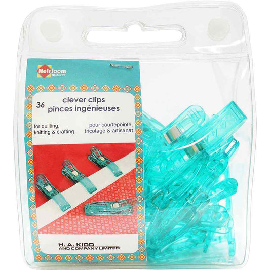 HEIRLOOM Clever Clips – Large (36 Pack) | Heavy‑Duty Quilt Clips