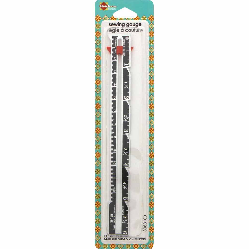 HEIRLOOM Sewing Gauge – Sliding Marker, 6" (15 cm)