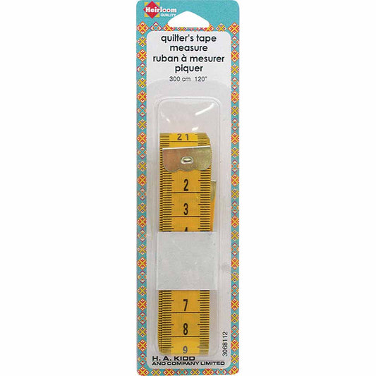 HEIRLOOM Quilters’ Tape Measure – Extra Long 300 cm / 120”
