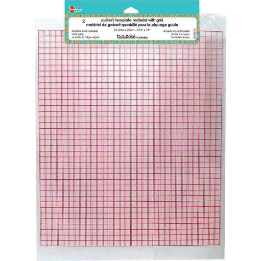 HEIRLOOM Quilt Template Sheets – With 6 mm Grid (2pk, 280 × 215 mm)