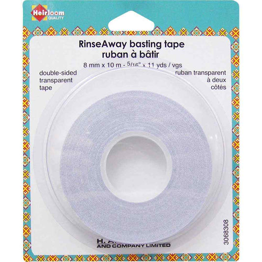 HEIRLOOM Rinse‑Away Basting Tape — 8 mm x 10 m (1/4 in x 11 yds)